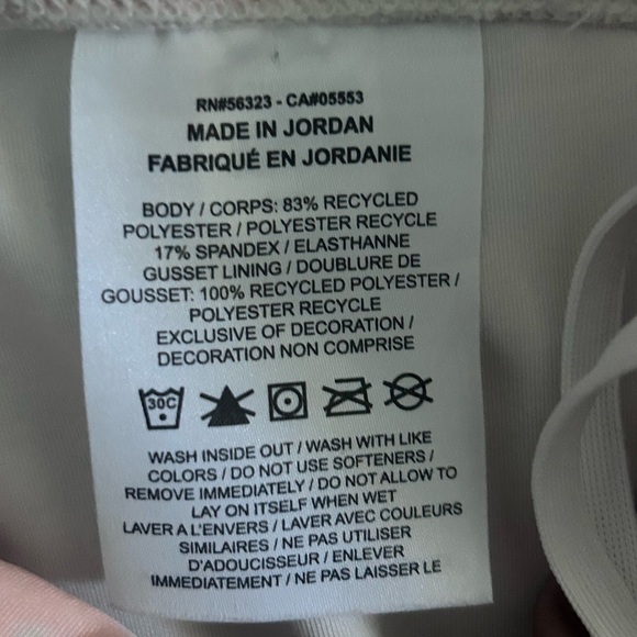 Nike Dri-Fit Tan and Pink Leaf Print High Rise Crop Women’s Leggings Size XS - Picture 7 of 9